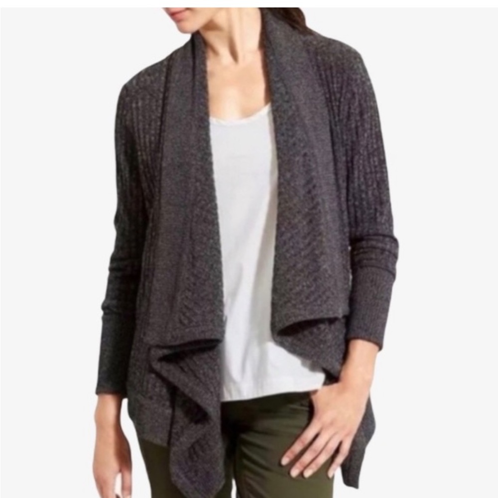 LOFT Gray Cardigan Sz M
